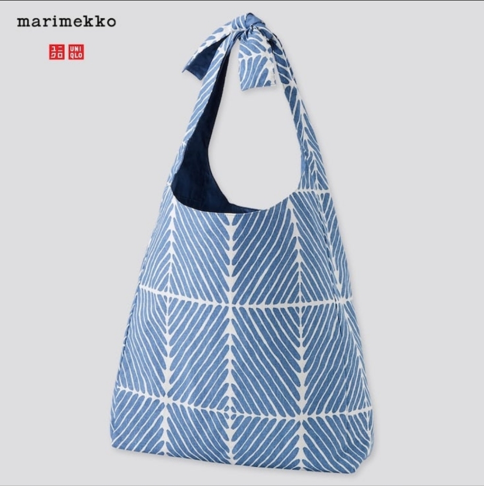 NWT Marimekko x Uniqlo Tote bag light blue